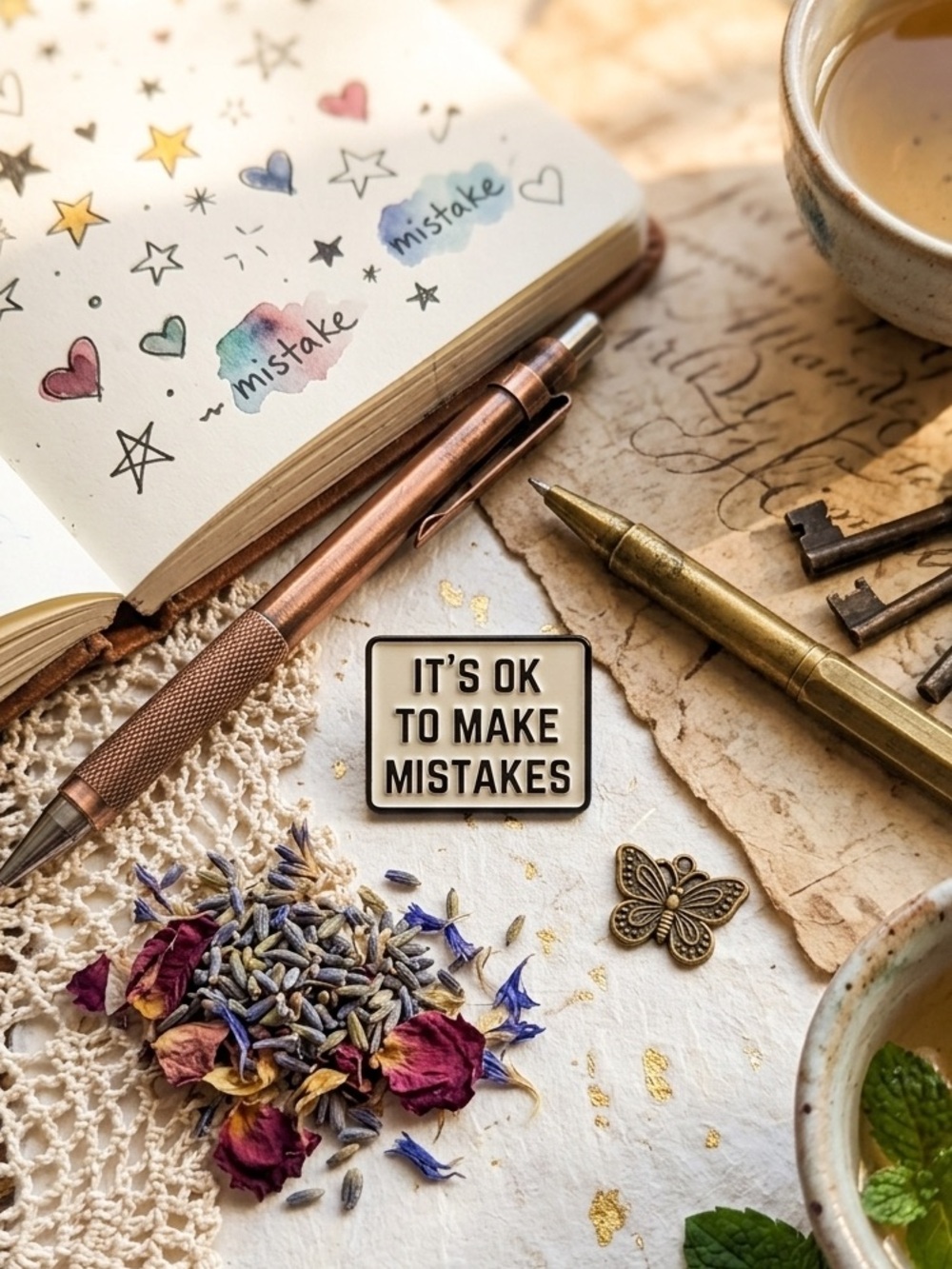 Enamel Pin - "It's OK To Make Mistakes"